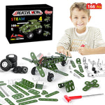 166pcs Military Metal Building Set