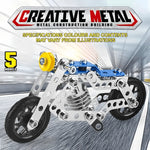 5-in-1 Metal Motorcycle Erector Set for Kids