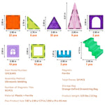Kids Magnetic Tiles Mega Pack - 121 Pieces