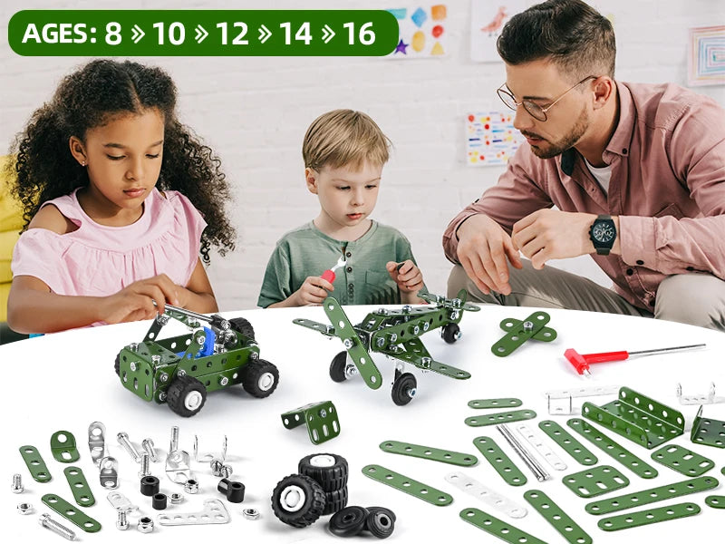 166pcs Military Metal Building Set
