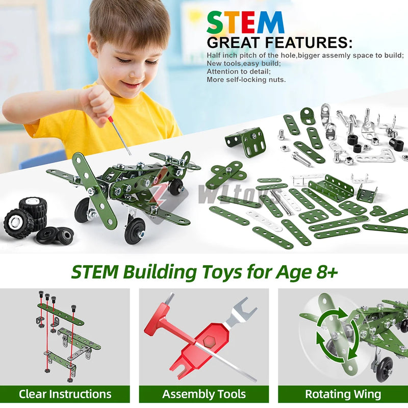 166pcs Military Metal Building Set