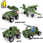 166pcs Military Metal Building Set