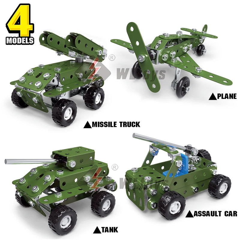 166pcs Military Metal Building Set