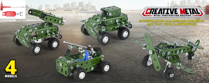 166pcs Military Metal Building Set