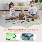 Kids Magnetic Tiles Mega Pack - 121 Pieces