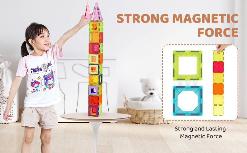 Kids Magnetic Tiles Mega Pack - 121 Pieces